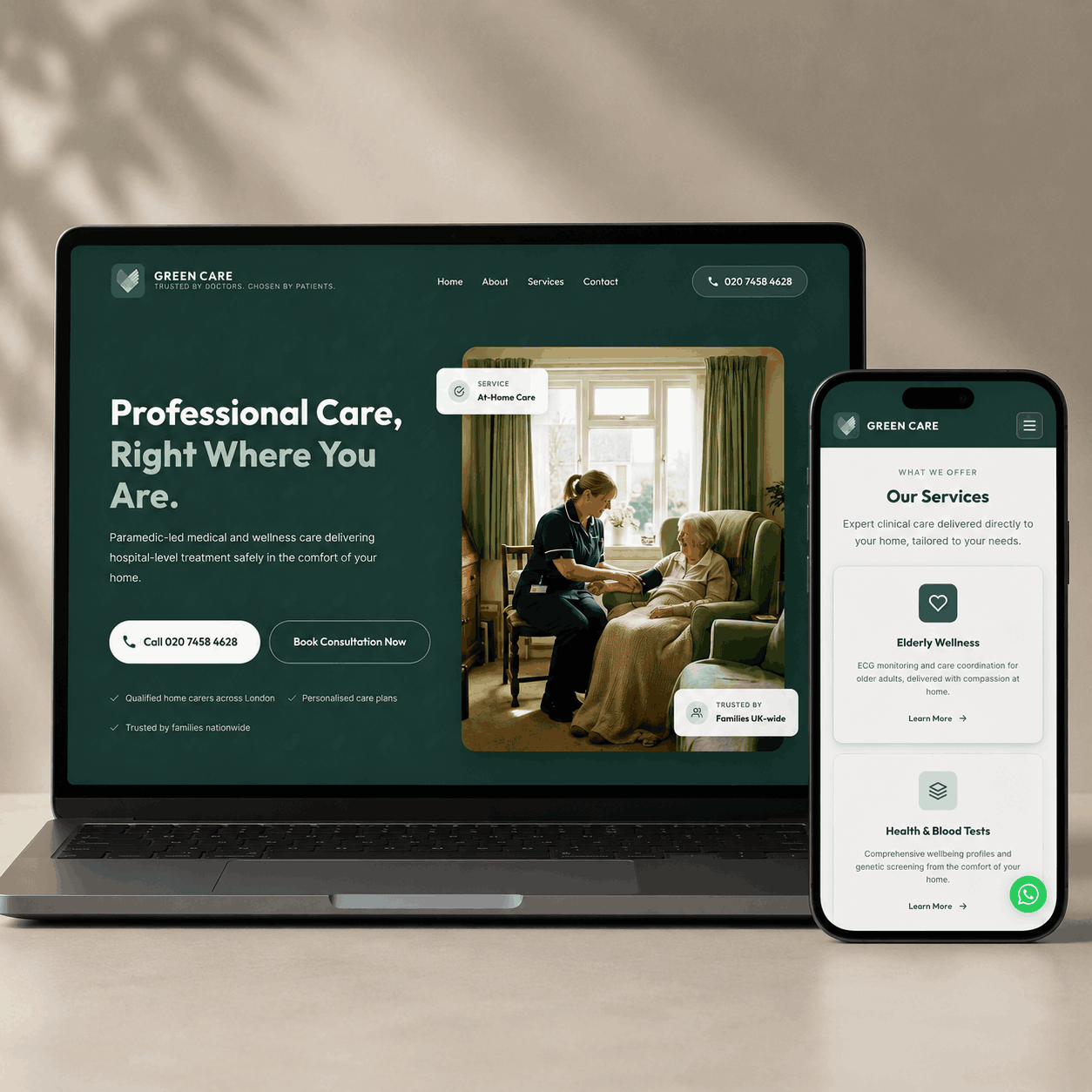 GreenCare UK homepage